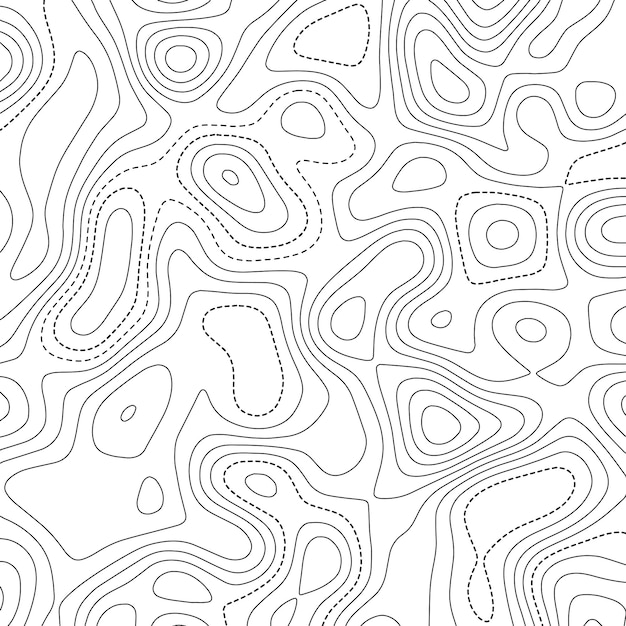 retro topographic map geographic contour map abstract outline grid vector illustration