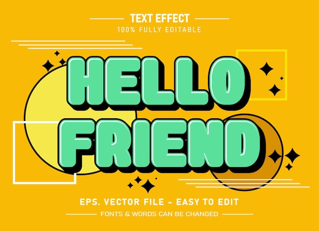 Retro trend y2k style editable text effect