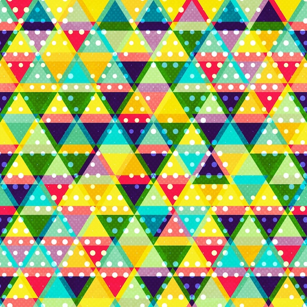 Retro triangle seamless with grunge effect