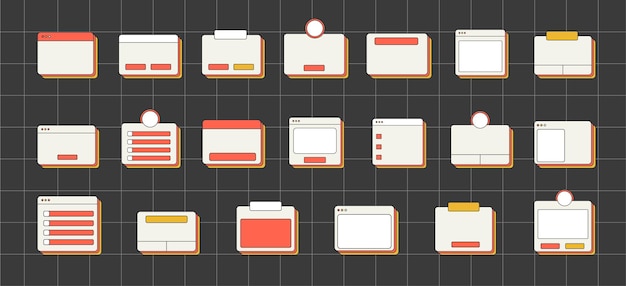 Retro Ui Desktop Windows Message Boxes and User Interface Popup Elements for Web