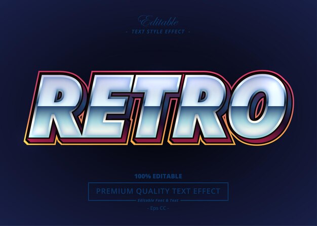 RETRO VECTOR STYLE TEXT EFFECT