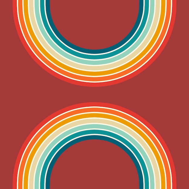 retro vintage 70s style stripes background poster lines shapes vector design graphic 1970s retro background abstract stylish 70s era line frame illustration