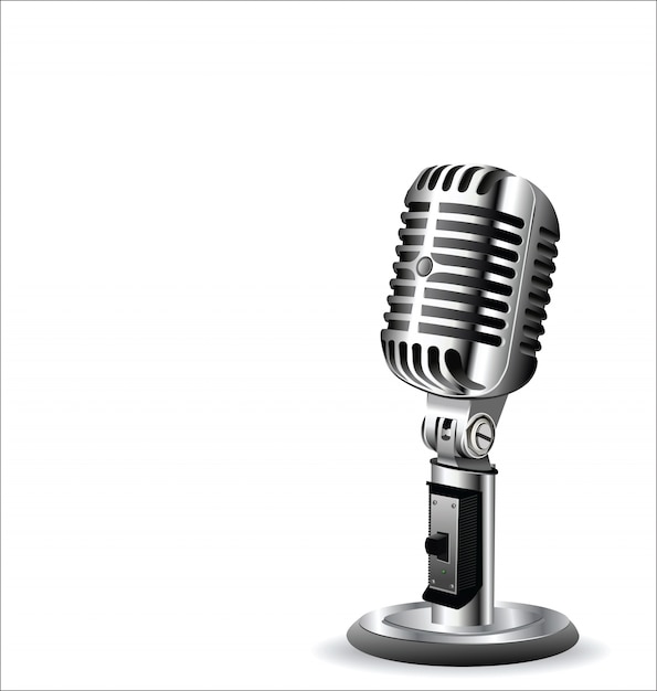 retro vintage microphone design background