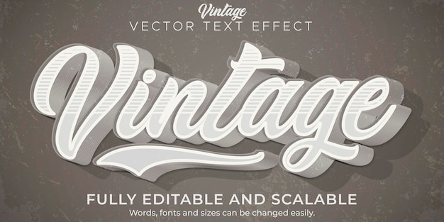 Retro vintage text effect template