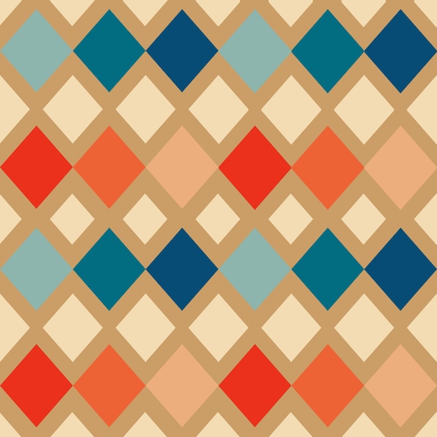 Retro Warm pattern in vintage style of the 60s and 70s