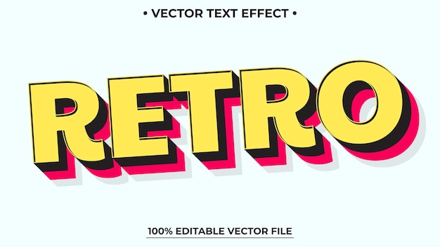 Retro Yellow Simple Editable Text Effect Editable Font Style Theme