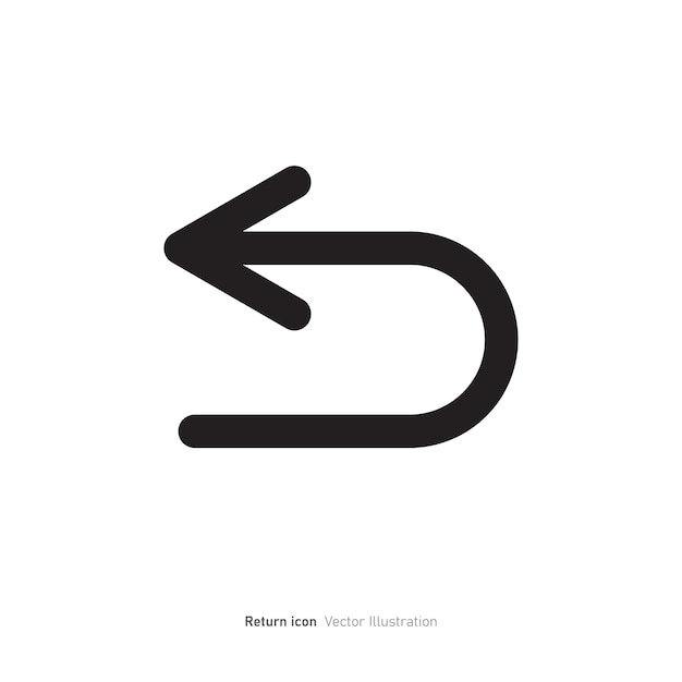 Return button icon design undo symbol vector illustration