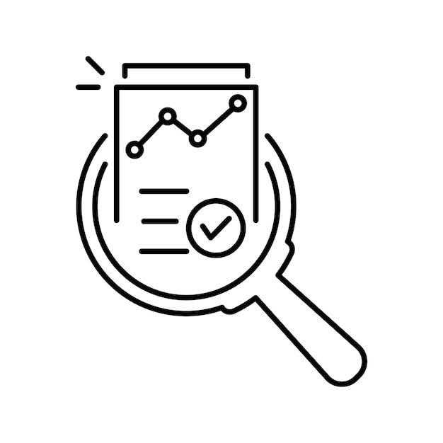 review thin line icon like assesment or audit stroke trend modern paperwork logotype graphic linear design isolated on white concept of analyze project or market regulatory or bank statement list