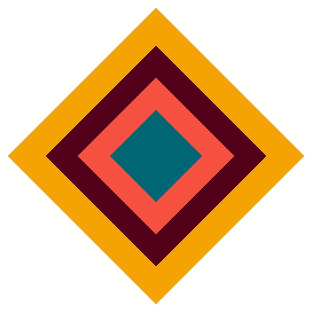 Rhombus vector illustration in retro style