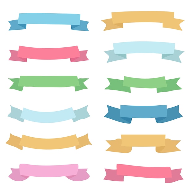 ribbons vector set of collection in different styles
