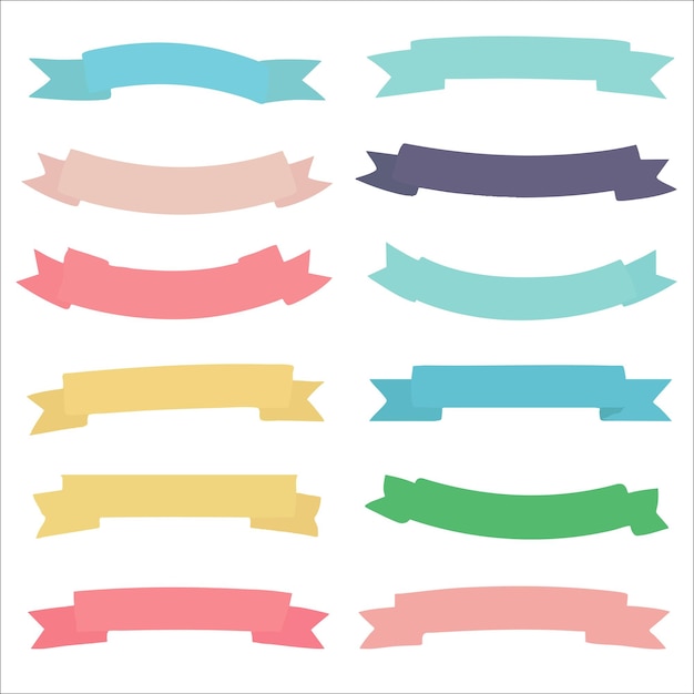 ribbons vector set of collection in different styles