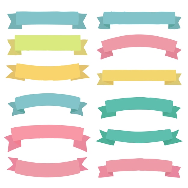 ribbons vector set of collection in different styles