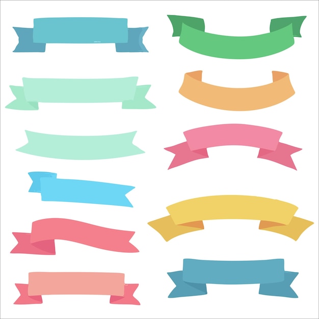 ribbons vector set of collection in different styles