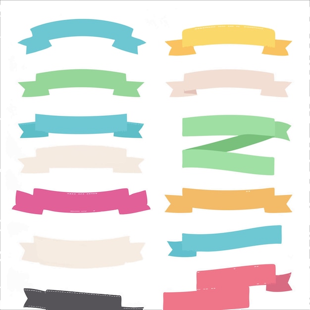 ribbons vector set of collection in different styles