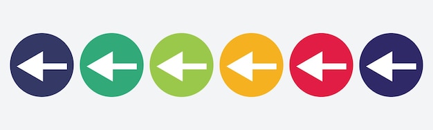Right arrow icons set