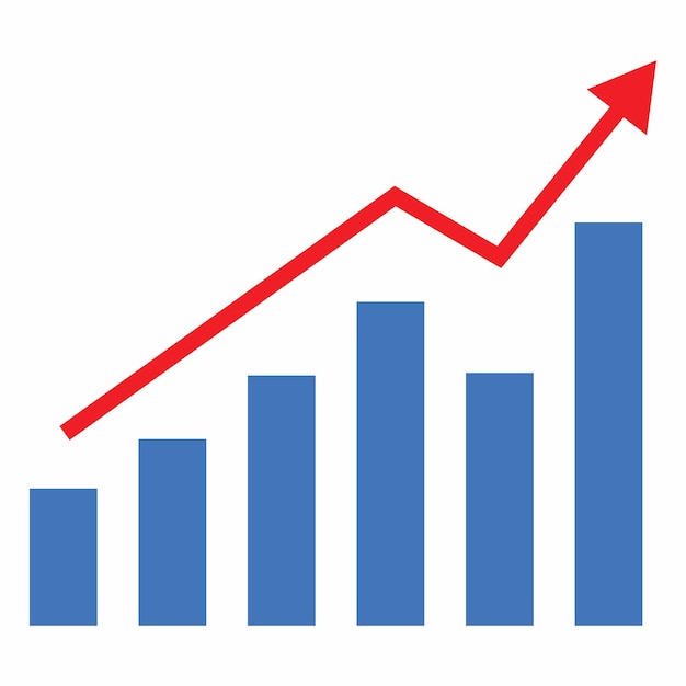 rising business graph chart suitable for project and web design