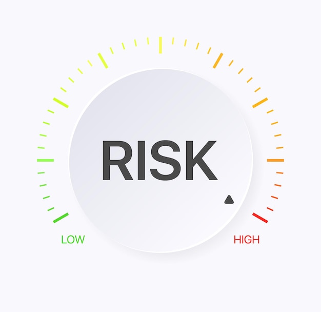 Risk meter icon Flat style Vector icon