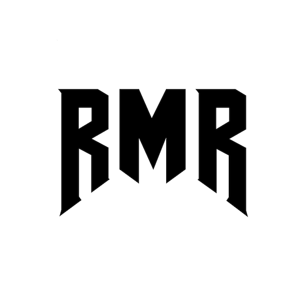 RMR-bokstavslogotypdesign för teknikföretag RMR-logotypdesign svartvit färgkombination RMR-logotyp RMR-vektor RMR-design RMR-ikon RMR-alfabet RMR-typografi logotypdesign
