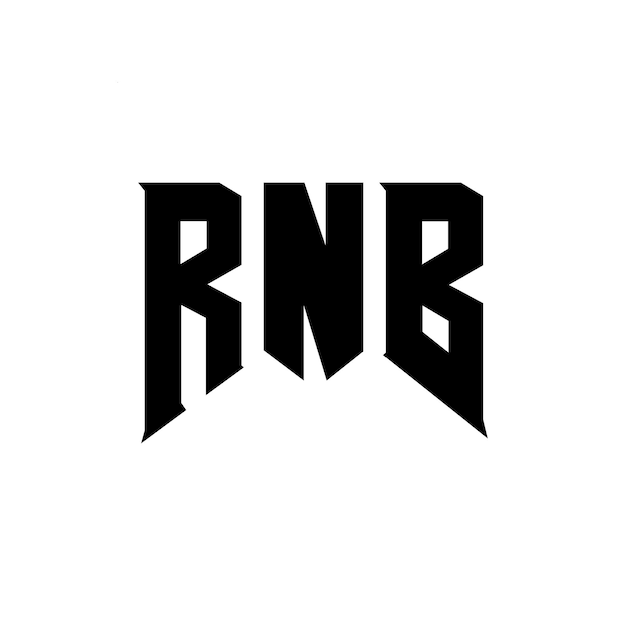 RNB letter logo design for technology company RNB logo design black and white color combination RNB logo RNB vector RNB design RNB icon RNB alphabet RNB typography logo design