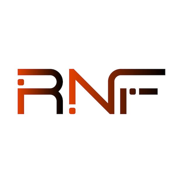 RNF logo abstract typography simple modern minimal vector design