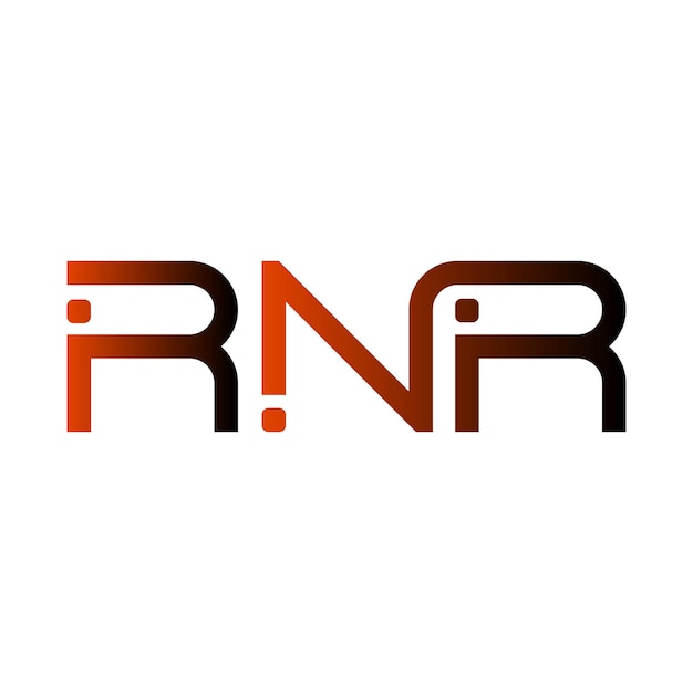 RNR logo abstract typography simple modern minimal vector design