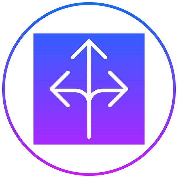 Road Split Vector Illustration