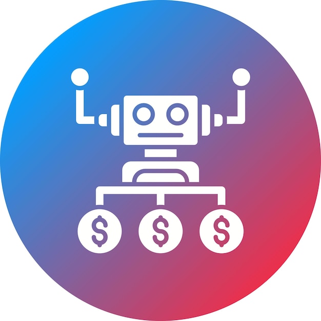 robot advisor icon vector image can be used for investing
