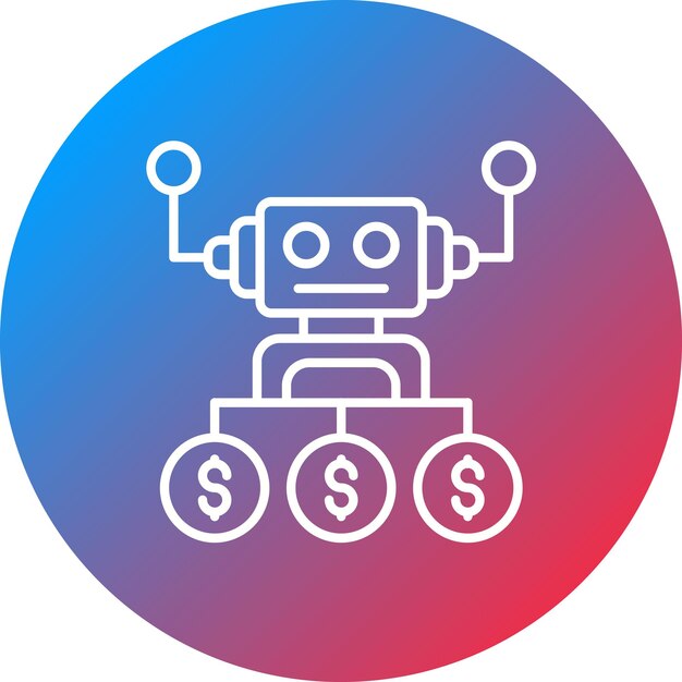 robot advisor icon vector image can be used for investing
