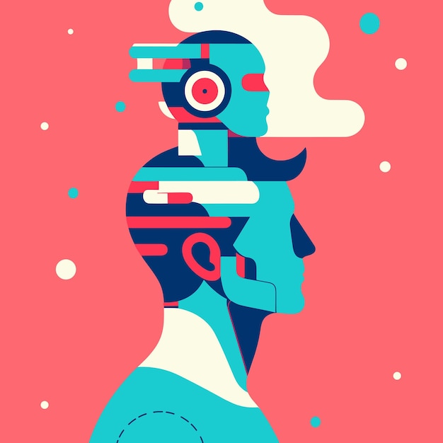 robot and human