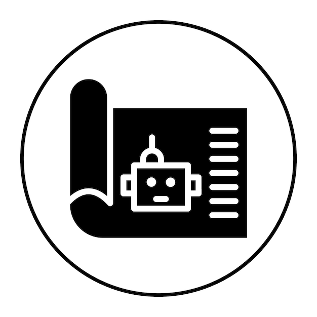Robot Blueprint icon vector image Can be used for Robotics