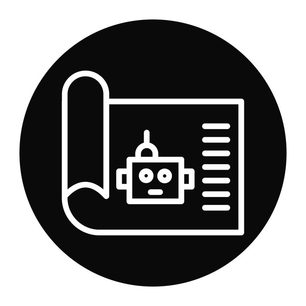 Robot Blueprint icon vector image Can be used for Robotics