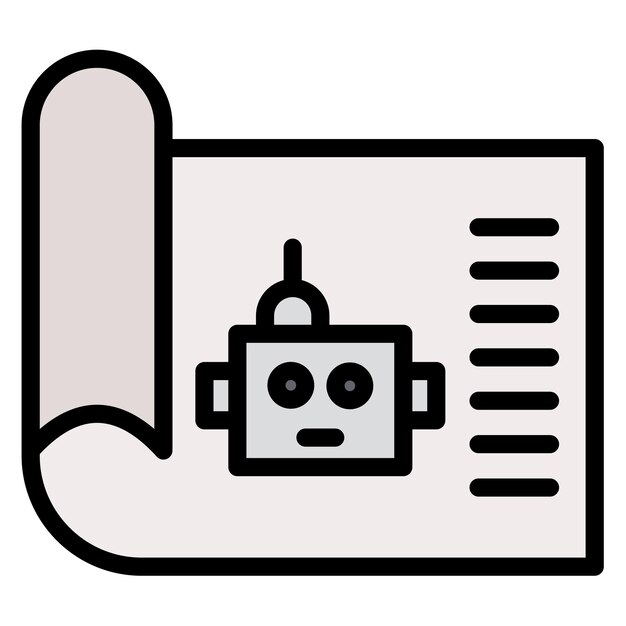 Robot Blueprint icon vector image Can be used for Robotics