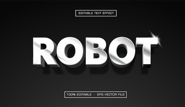 Robot editable text effect