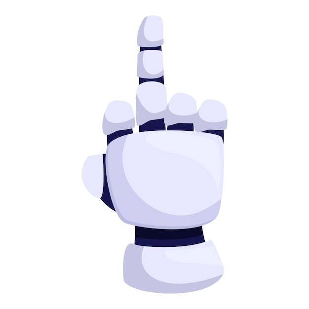 robot hand pointing up index finger touching virtual reality