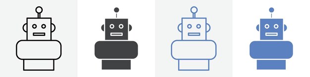 robot icon Group symbol or sign vector