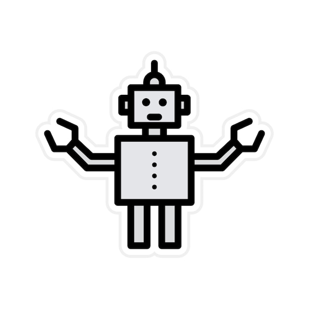 robot icon vector image can be used for robotics