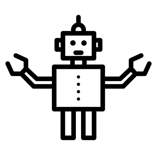robot icon vector image can be used for robotics