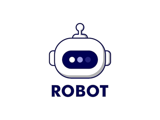 Robot logo vector Head Robot Logo design template