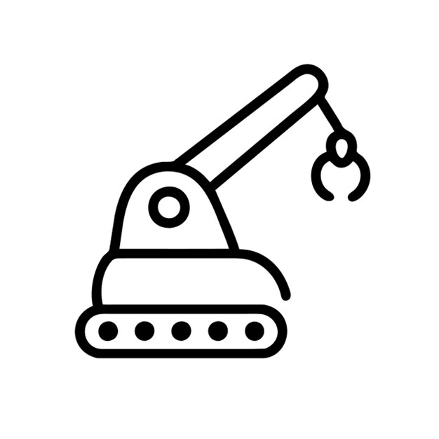 robot machine icon outline