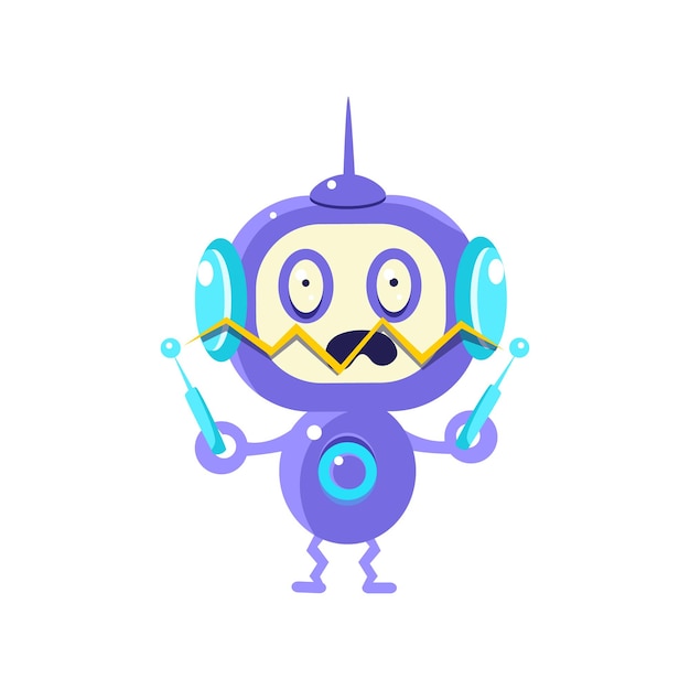 robot playing with electricity