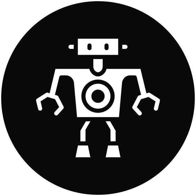 Robot vector icon illustration of Robotics iconset