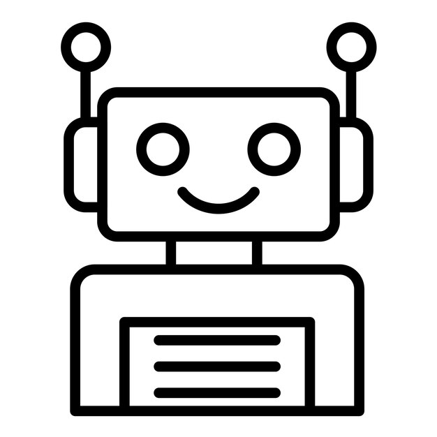Robot Vector Illustration Style
