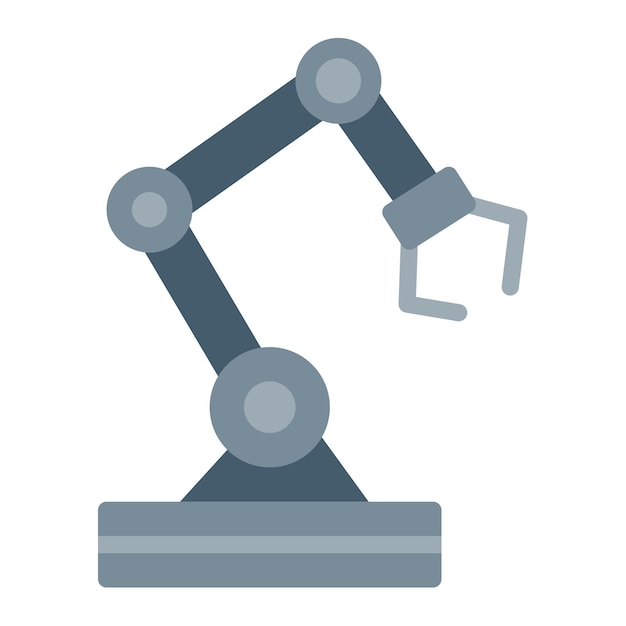 Robotic Arm Flat Illustration