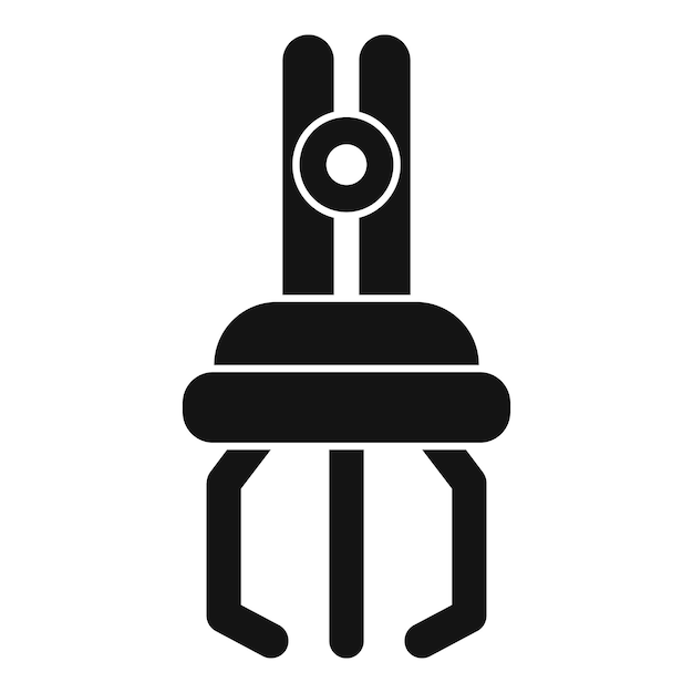 Robotic arm holding object with three fingers icon