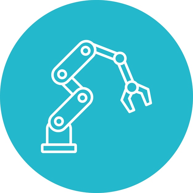 Robotic Arm Vector Illustration Style