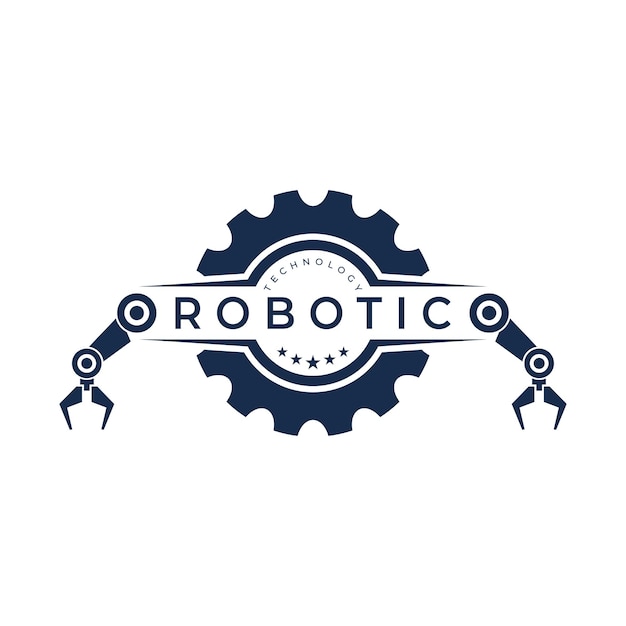 robotic hand manipulator symbol icon robot limb logo robot arm automation robot cnc shape logo