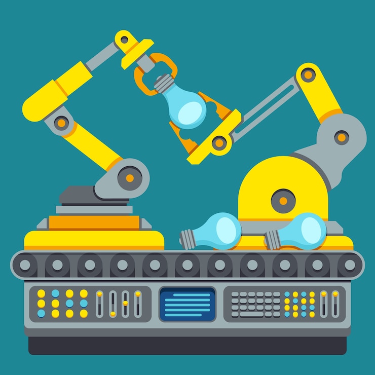 Vektör robotic production line