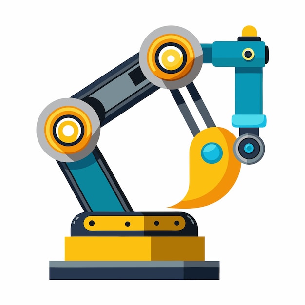 robotic red arm for any manufacturing or industry task mechatronic tools for intricate operations