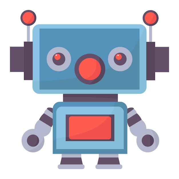 robots androids in doodle style set on white background vector