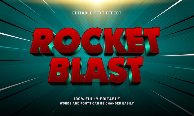 rocket blast editable text effect with a galaxy and cosmic text style